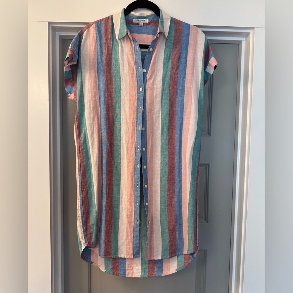 Madewell Central Shirtdress in Flagstaff Stripe - Size S